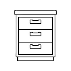 filing cabinet icon, filing cabinet line art - simple line art of filing cabinet, perfect for filing cabinet logos and icons