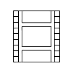 film strip icon, film strip line art - simple line art of film strip, perfect for film strip logos and icons