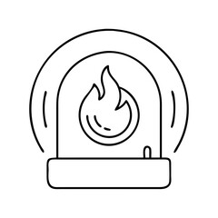 fire alarm icon, fire alarm line art - simple line art of fire alarm, perfect for fire alarm logos and icons