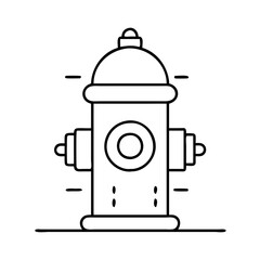 fire hydrant icon, fire hydrant line art - simple line art of fire hydrant, perfect for fire hydrant logos and icons