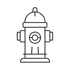 fire hydrant icon, fire hydrant line art - simple line art of fire hydrant, perfect for fire hydrant logos and icons