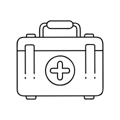 first aid kit icon, first aid kit line art - simple line art of first aid kit, perfect for first aid kit logos and icons