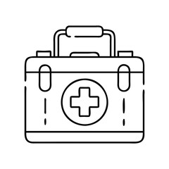 first aid kit icon, first aid kit line art - simple line art of first aid kit, perfect for first aid kit logos and icons