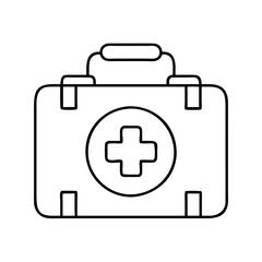 first aid kit icon, first aid kit line art - simple line art of first aid kit, perfect for first aid kit logos and icons