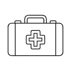 first aid kit icon, first aid kit line art - simple line art of first aid kit, perfect for first aid kit logos and icons