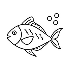 fish icon, fish line art - simple line art of fish, perfect for fish logos and icons