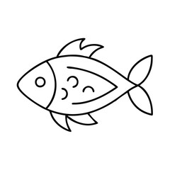 fish icon, fish line art - simple line art of fish, perfect for fish logos and icons