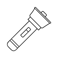 flashlight icon, flashlight line art - simple line art of flashlight, perfect for flashlight logos and icons