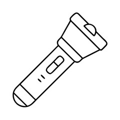 flashlight icon, flashlight line art - simple line art of flashlight, perfect for flashlight logos and icons