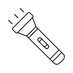 flashlight icon, flashlight line art - simple line art of flashlight, perfect for flashlight logos and icons