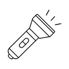 flashlight icon, flashlight line art - simple line art of flashlight, perfect for flashlight logos and icons