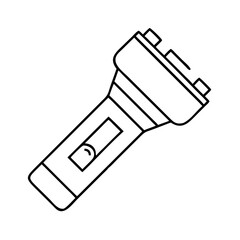 flashlight icon, flashlight line art - simple line art of flashlight, perfect for flashlight logos and icons