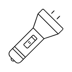 flashlight icon, flashlight line art - simple line art of flashlight, perfect for flashlight logos and icons