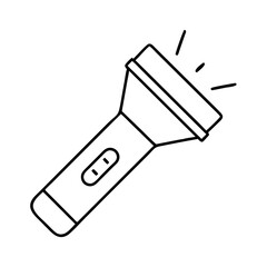 flashlight icon, flashlight line art - simple line art of flashlight, perfect for flashlight logos and icons