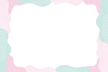 パステルピンクのアブストラクトフレーム