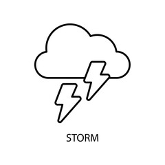 Icon a storm, isolated against a clean background.
