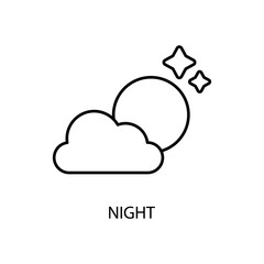 Icon a night, isolated against a clean background.