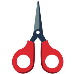 Flat style illustration of scissors. Suitable for educational content, crafting designs, school supplies visuals, or creative materials involving cutting tools and art activities.