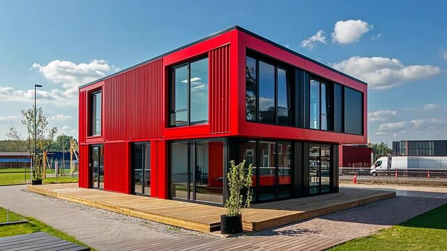 Modular home innovation showcasing modern design and container architecture