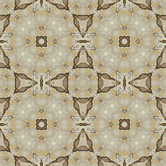 Seamless abstract pattern. Symmetrical texture. Kaleidoscope