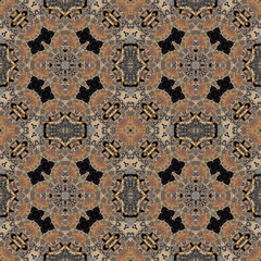 Seamless abstract pattern. Symmetrical texture. Kaleidoscope