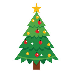 Christmas tree isolated on white background