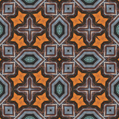 Seamless abstract pattern. Symmetrical texture. Kaleidoscope