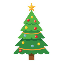 Christmas tree isolated on white background