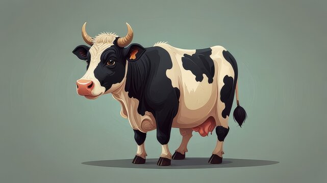 cow in medows