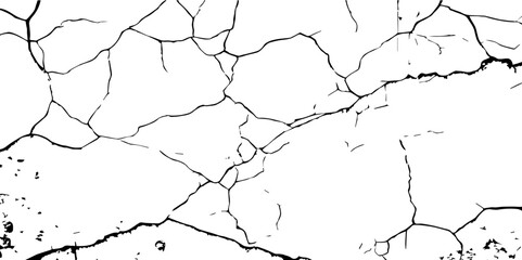 Transparent Background Vector Texture of Grunge Cracks and Fractured Earth – Realistic Dry Soil Pattern with Rough Distressed Overlay for Creative Use