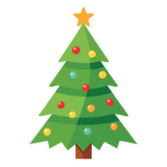 Christmas tree isolated on white background