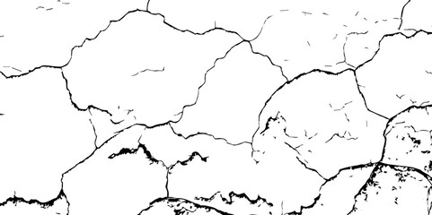 Obraz premium Vector Illustration of Cracked Ground Texture with Transparent Background – A Distressed Grunge Effect Featuring Natural Earth Line Patterns 