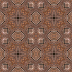 Seamless abstract pattern. Symmetrical texture. Kaleidoscope
