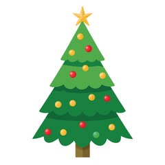 Christmas tree isolated on white background