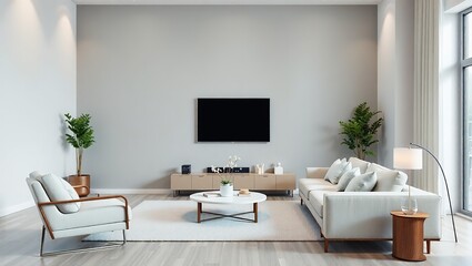 Contemporary Living Room Design Concept, Stylish Interior