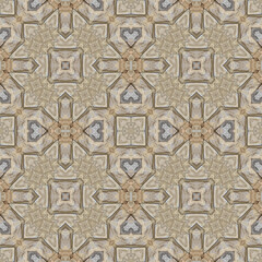 Seamless abstract pattern. Symmetrical texture. Kaleidoscope