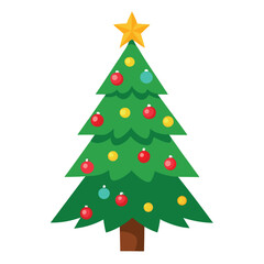 Christmas tree isolated on white background