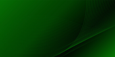 Abstract green flow line digital technology, smooth particle wave style, big data techno, design concept background and wallpaper, vector eps