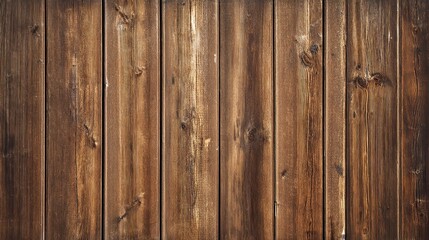 Obraz premium Close - up of wooden slats on an old, weathered fence, showing natural grain and texture. Dark brown background for a rustic feel. Ideal for home decor and interior wall art.