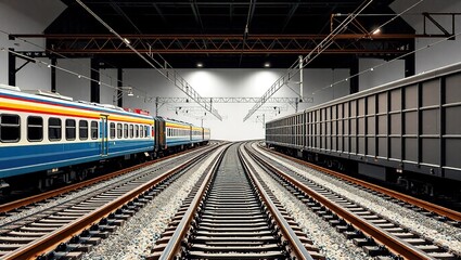 Obraz premium Modern Railway Carriage Detail, High-Quality Studio Shot