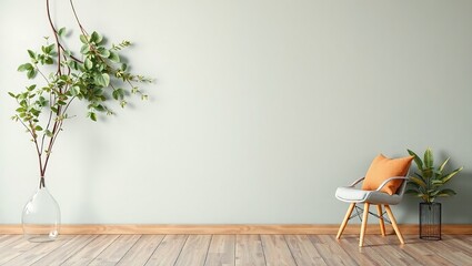 Nature-Inspired Wall Art for E-commerce, Blank Space Design