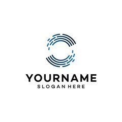 Abstract circle motion logo vector template illustration