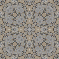 Seamless abstract pattern. Symmetrical texture. Kaleidoscope