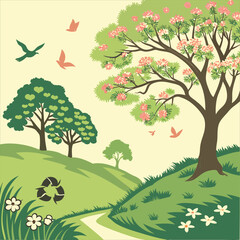 Obraz premium A luxurious Earth Day Vector Ultra Hd