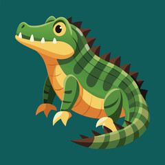 Naklejka premium cartoon crocodile cartoon
