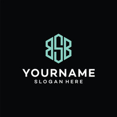 Letter B S B logo design vector illustration