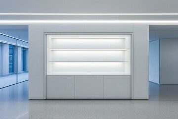Minimalist Empty Display Area in Modern Architectural Space