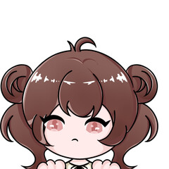 Fototapeta premium cartoon, cute, chibi, kawaii girl, chibi girl, chibi illustration, kawaii illustration, person kid, character cibi, design, vector, icon, closeup, character, symbol, cibi, person, logo, people, isola
