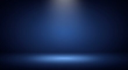 Deep Blue Spotlight: Dramatic 3D Render AI Generated