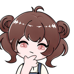 cartoon, cute, chibi, kawaii girl, chibi  girl, chibi illustration, kawaii illustration, person kid, character cibi, design, vector, icon, closeup, character, symbol, cibi, person, logo, people, isola